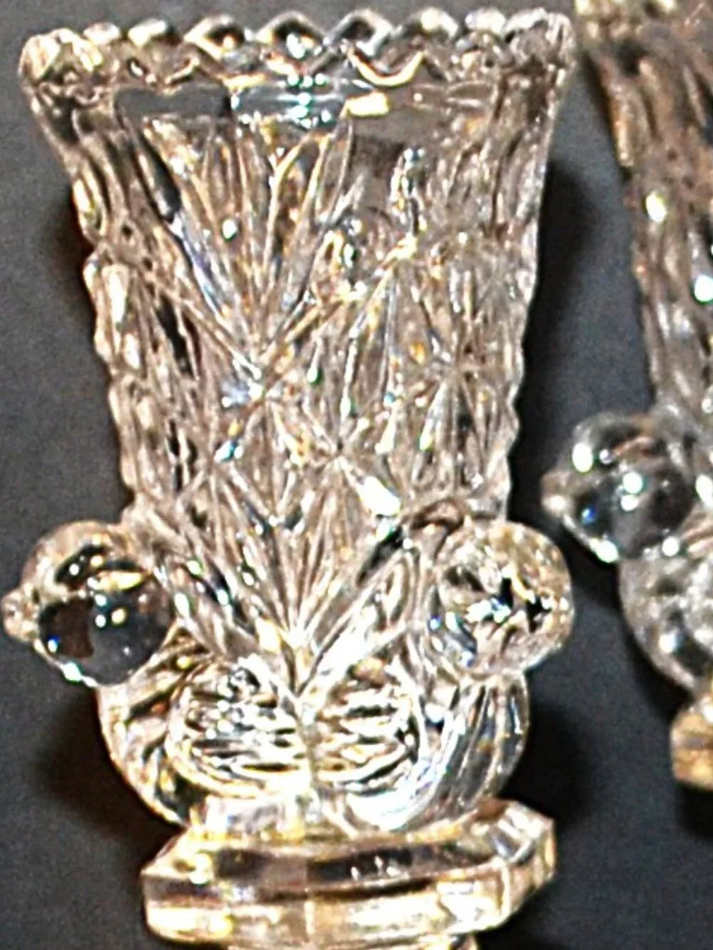 Hofbauer Byrdes Ruby Flash Crystal 3 Arm Candelabrum Cut‑to‑Clear Birds